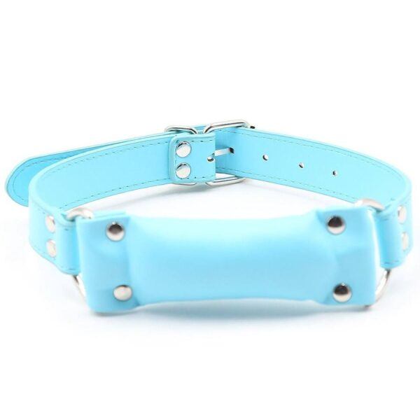 Banoch Bit gag soft straight blue bitgag van imitatieleer blauw 987191775