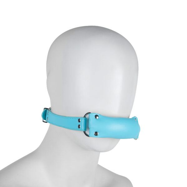 Banoch   Bit gag soft straight blue   bitgag van imitatieleer blauw op pop