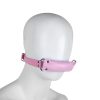 Banoch   Bit gag soft straight pink   bitgag van imitatieleer roze op pop