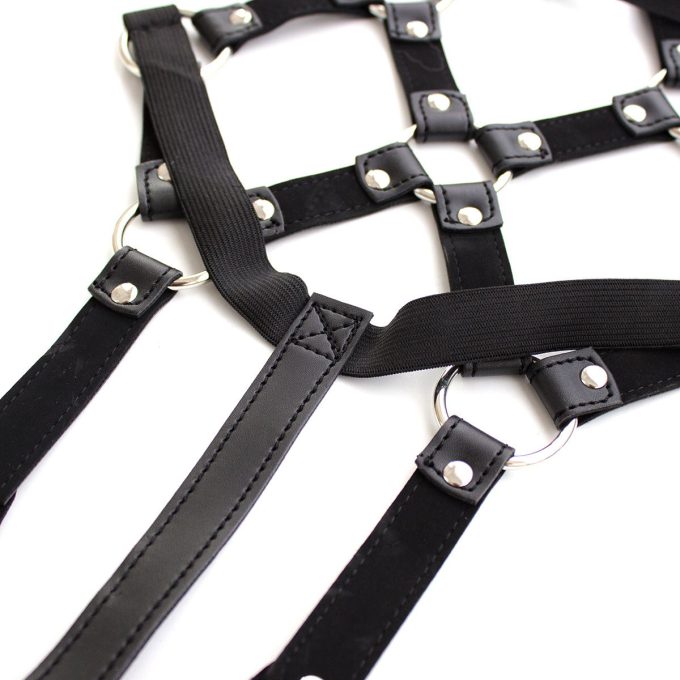 Banoch Bondage riemen body Harness black2 zwart pu leer harnas vrouw bdsm 987101756 4