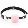 Banoch Breathable ball gag open zwart roze verstelbare riem 987101781