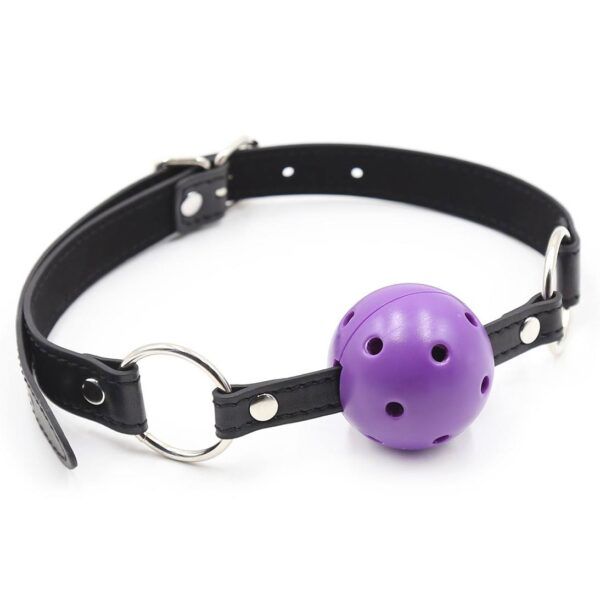Banoch Breathable ball gag open zwartpaars verstelbare riem bondage 987101782 2