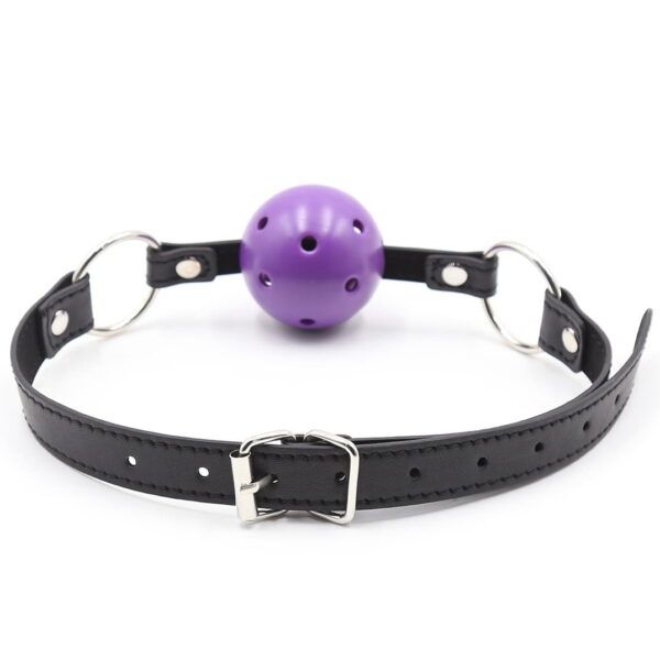 Banoch Breathable ball gag open zwartpaars verstelbare riem bondage 987101782 3