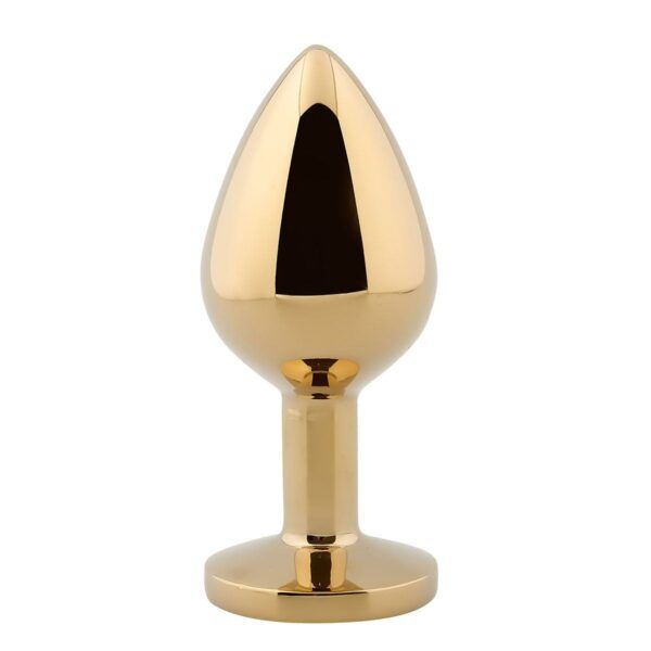 Banoch Buttplug Aurora clear gold Medium gouden Metalen buttplug Diamant steen transparant 987101815 3