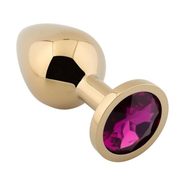 Banoch Buttplug Aurora purple gold Small gouden Metalen buttplug Diamant steen paars 987101825