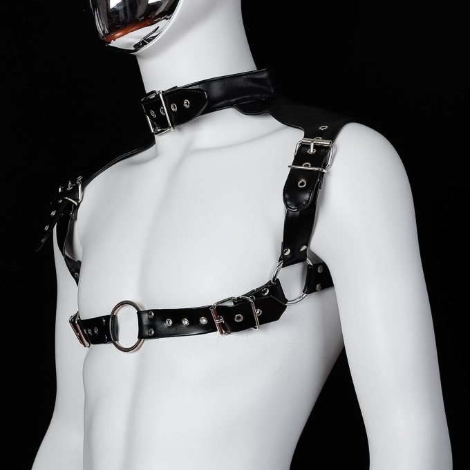 Banoch Chest collar harness Raigel imitatie leer harnas voor man 987101809 3