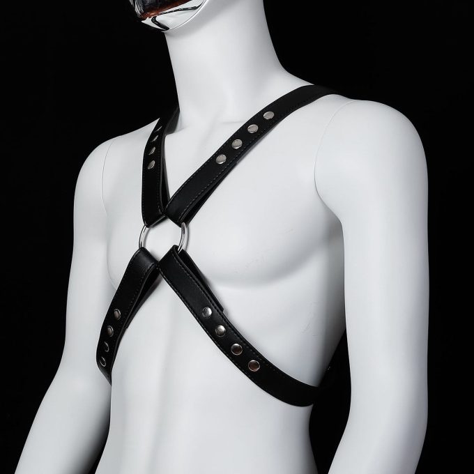 Banoch Chest harness Raaf pu leren harnas voor man 98710800 2 Banoch Chest harness Raaf pu leren harnas voor man 98710800 2