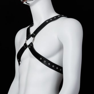 Banoch Chest harness Radin black imitatie leren harnas voor man 987101804 2