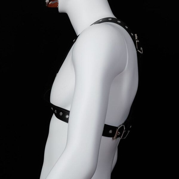 Banoch Chest harness Radin black imitatie leren harnas voor man 987101804 3 Banoch Chest harness Radin black imitatie leren harnas voor man 987101804 3