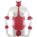 Banoch Collar Bondage body Harness Red6 rood pu leer vrouwen harnas bdsm 987101764