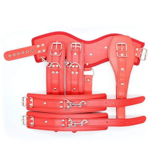 Banoch Collar Bondage body Harness Red6 rood pu leer vrouwen harnas bdsm 987101764 3
