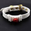 Banoch Collar Catbell Red Halsband Strik Wit bondage 987101754