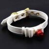 Banoch Collar Catbell Red Halsband Strik Wit bondage 987101754 2
