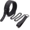 Banoch Collar leash Black Halsband en Riem op zijkant zwart imitatieleer bondage 987101767