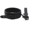 Banoch Collar leash Black Halsband en Riem zwart imitatieleer bondage 987101767 2