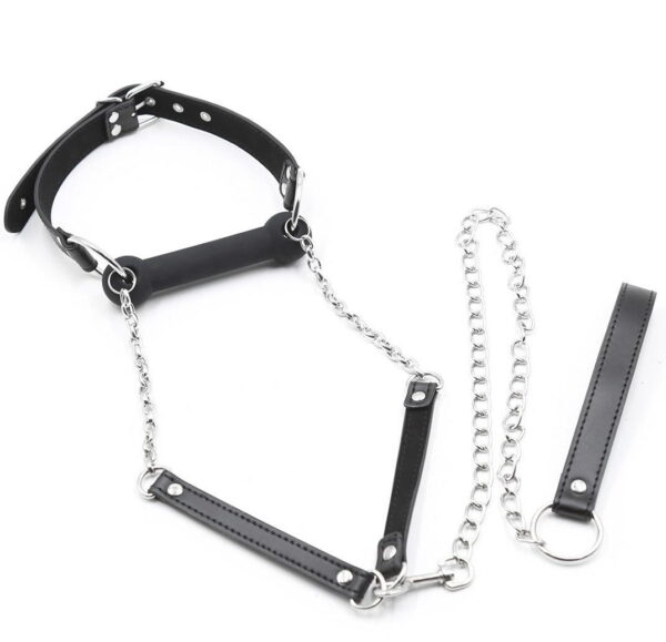 Banoch Horsing around bit gag siliconen paardenbit met leidsel ponyplay 987101849 4