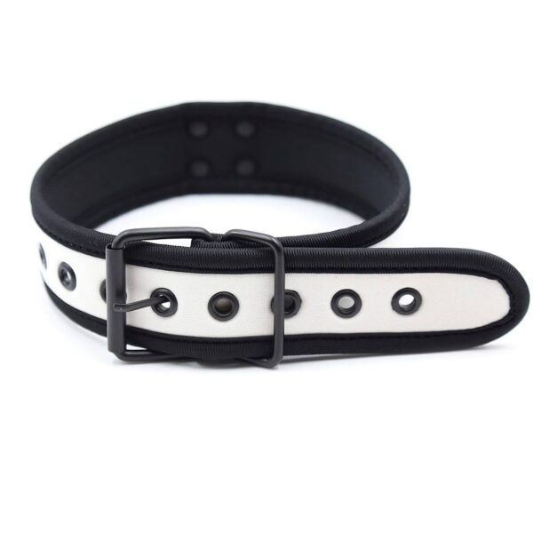 Banoch Lindo Collar Blanco Neoprene halsband wit neopreen puppy play 987101842 4