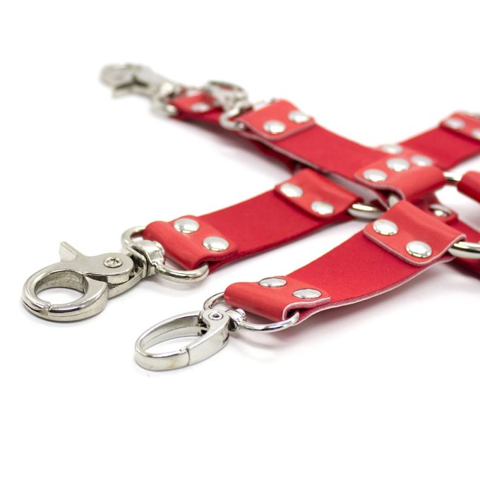 Banoch Red hogtie with clips Rode hogtie met haken bondage 987101851 2