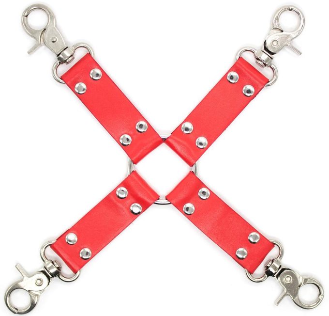 Banoch Red hogtie with clips Rode hogtie met haken bondage 987101851