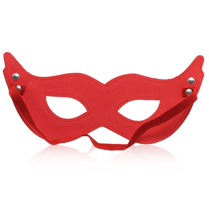 Banoch achterkant van mask villain red masker van imitatieleer rood 987101771