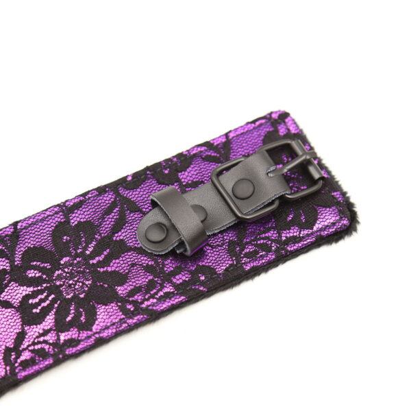 Banoch detail gesp zwart halsband met riem paars bondage 987101769 Banoch detail gesp zwart halsband met riem paars bondage 987101769