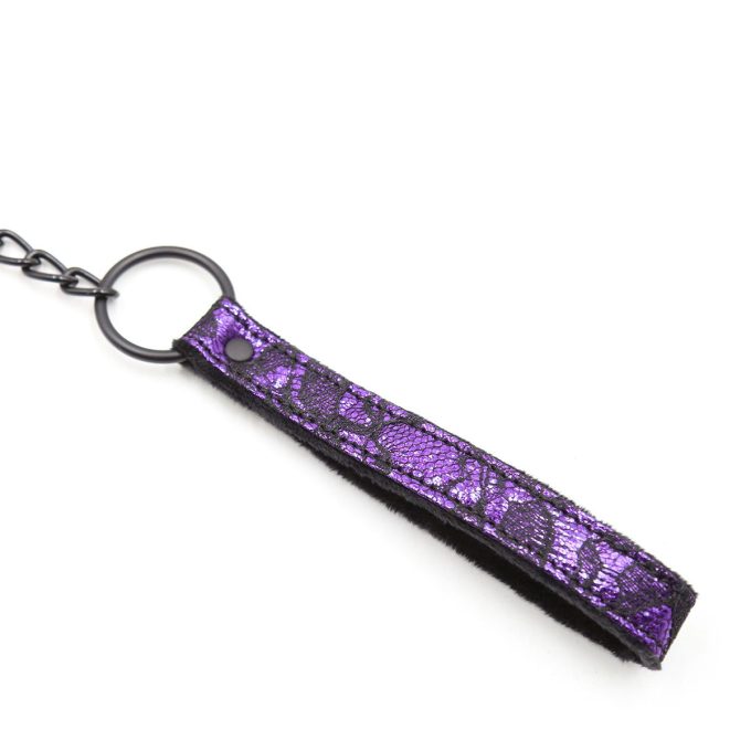 Banoch detail leash Courtesan Purple halsband met riem paars bondage 987101769