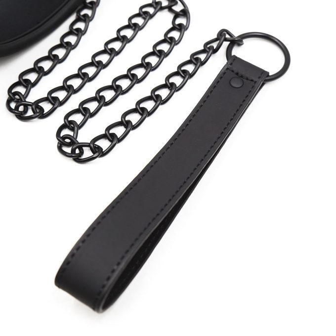 Banoch detail riem Halsband en Riem zwart imitatieleer bondage 987101767