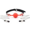 Banoch siliconen Ballgag tepelklemmen rood 987101837 2