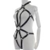 Banoch zij voorkant Bondage riemen body Harness black3 zwart pu leer harnas vrouw bdsm 987101757