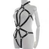 Banoch zij voorkant Bondage riemen body Harness black3 zwart pu leer harnas vrouw bdsm 987101757