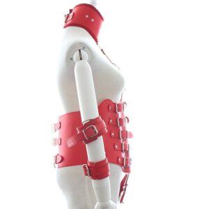 Banoch zijkant Collar Bondage body Harness Red6 rood pu leer vrouwen harnas bdsm 987101764