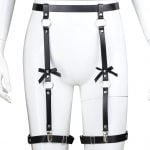 Banoch zwart jarretel riemen been harnas vrouw zwart pu leer 987101755