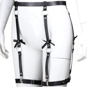 Banoch zwart jarretel riemen been harnas vrouw zwart pu leer 987101755 2