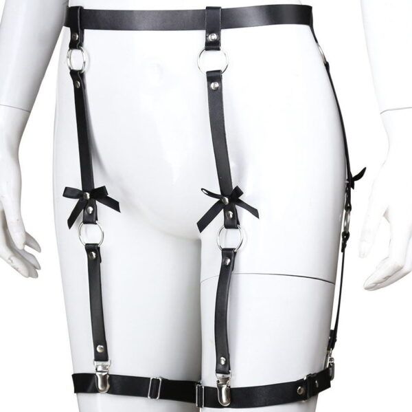 Banoch zwart jarretel riemen been harnas vrouw zwart pu leer 987101755 2