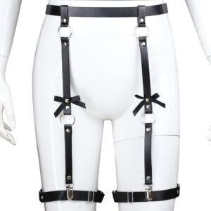 Banoch zwart jarretel riemen been harnas vrouw zwart pu leer 987101755