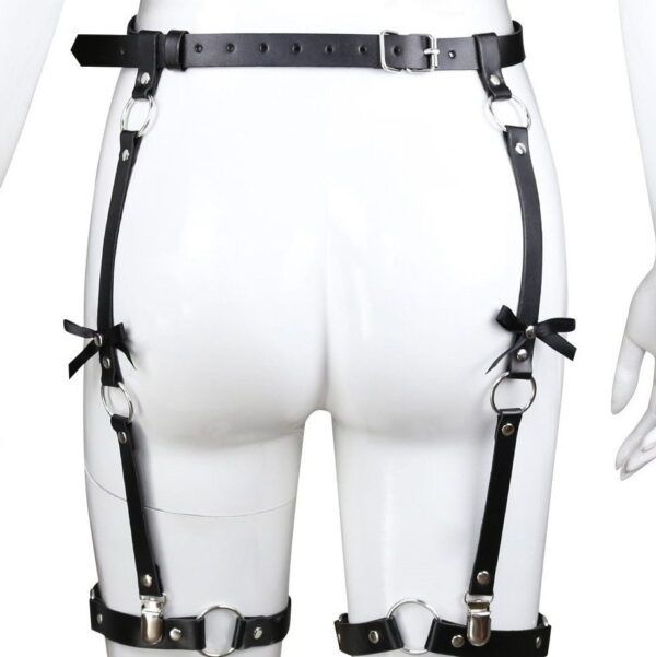 Banoch zwart jarretel riemen been harnas vrouw zwart pu leer 987101755 4
