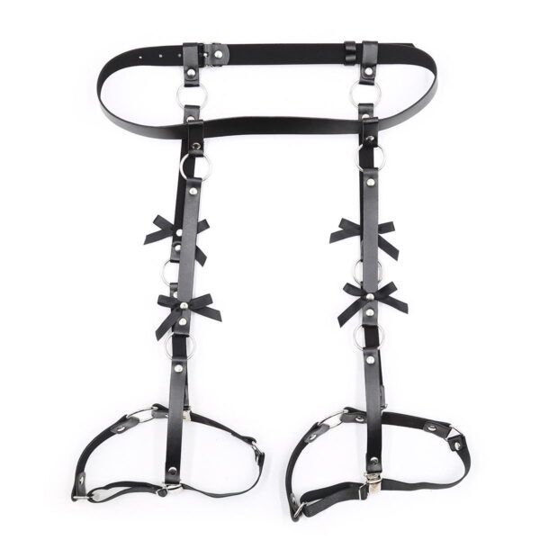 Banoch zwart jarretel riemen been harnas vrouw zwart pu leer 987101755 5