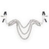 Pinch tepelklemmen Triple link silver verstelbaar met ketting bdsm 2