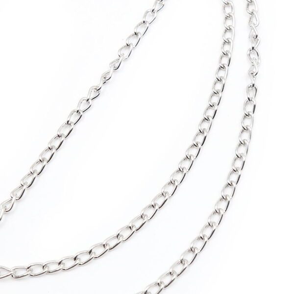 Pinch tepelklemmen Triple link silver verstelbaar met ketting bdsm 3