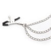 Pinch tepelklemmen Triple link silver verstelbaar met ketting bdsm 6