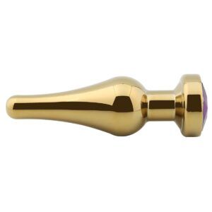 Banoch Buttplug Lacrima Gold Purple Medium Metalen buttplug Diamant steen Paars 987101675 2