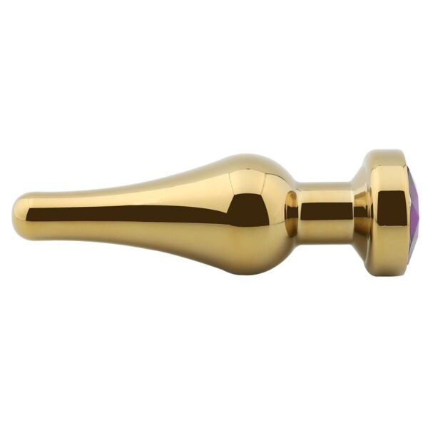 Banoch Buttplug Lacrima Gold Purple Medium Metalen buttplug Diamant steen Paars 987101675 2