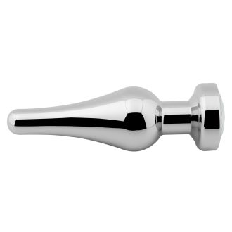 Banoch Buttplug Lacrima Silver Clear Medium Metalen buttplug Diamant steen Transparant 987101672 2