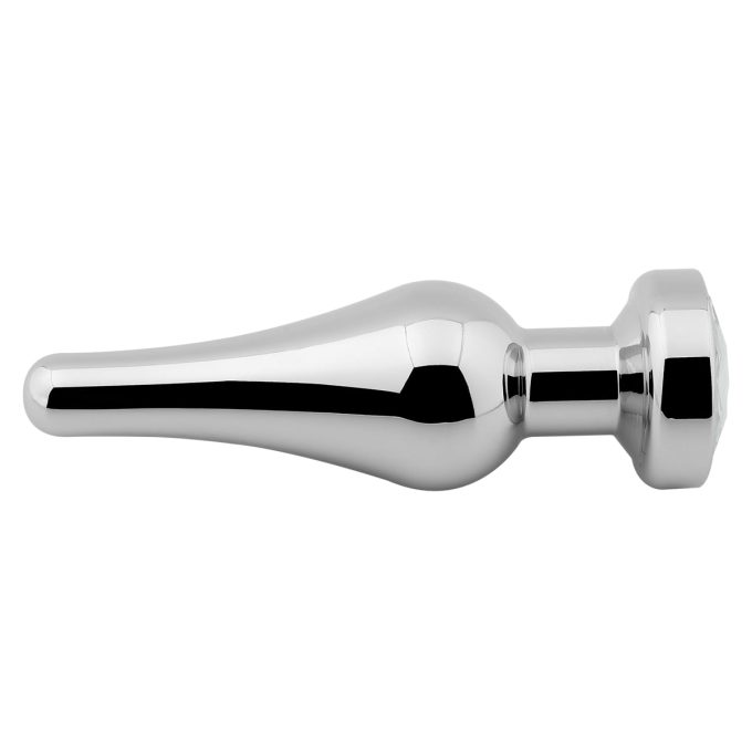 Banoch Buttplug Lacrima Silver Clear Medium Metalen buttplug Diamant steen Transparant 987101672 2