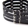 Banoch Collar Leash Flamboyante Black zwarte pu leren halsband met riem 987101784 6