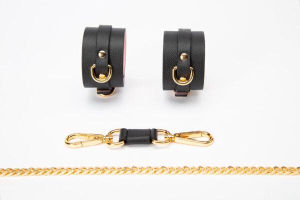 Banoch Hedonistic Bondageset zwart roze goud leer 987101853 3 Banoch Hedonistic Bondageset zwart roze goud leer 987101853 3