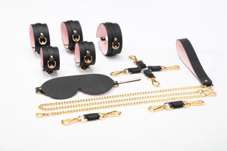 Banoch Hedonistic Bondageset zwart roze goud leer 987101853