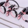 Banoch Hedonistic bowtie Bondageset strik zwartroze leer 987101857 13 scaled