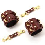 Banoch Hedonistic brede handboeien wijnrood bruin leer 987101858