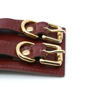 Banoch Hedonistic brede handboeien wijnrood bruin leer 987101858 2